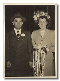 Proser, Milton and Irene wedding day 1947